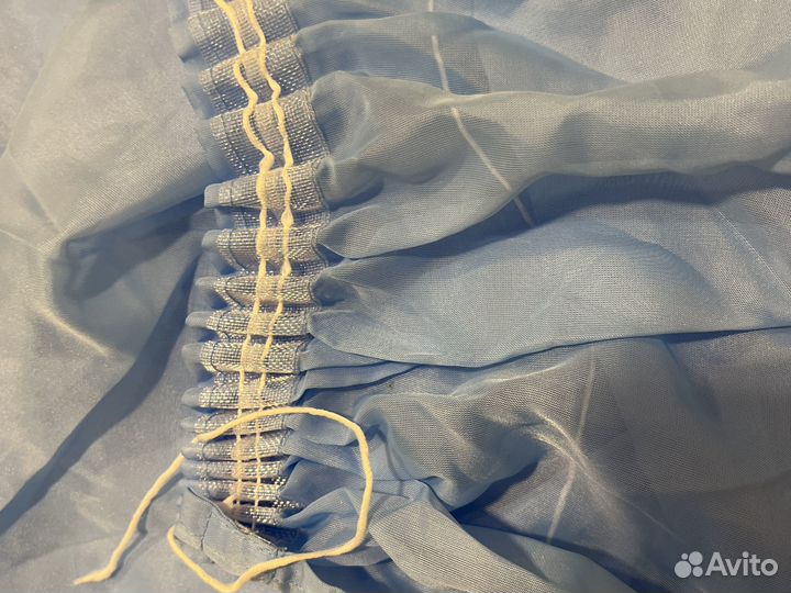 Тюль голубая органза