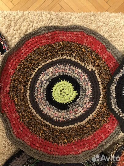 Коврики круглые вязанные