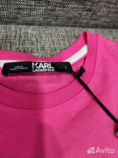 Футболка Karl Lagerfeld S ярко-розовая, оригинал