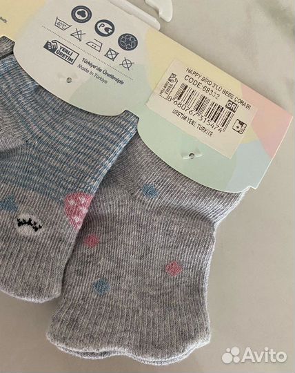Носки для новорождённых 0-3 мес