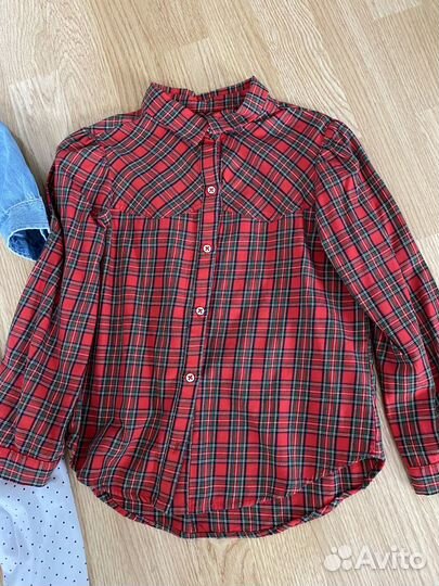 Фирменные рубашки для девочки 122 см