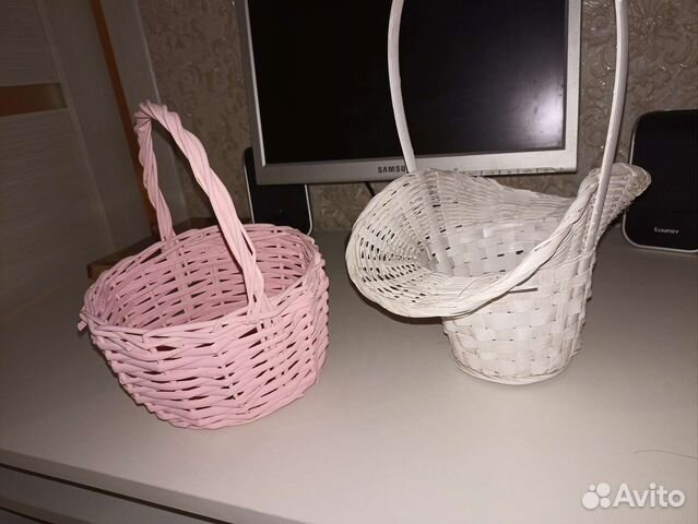 Корзины плетёные для подарков и цветов б/у