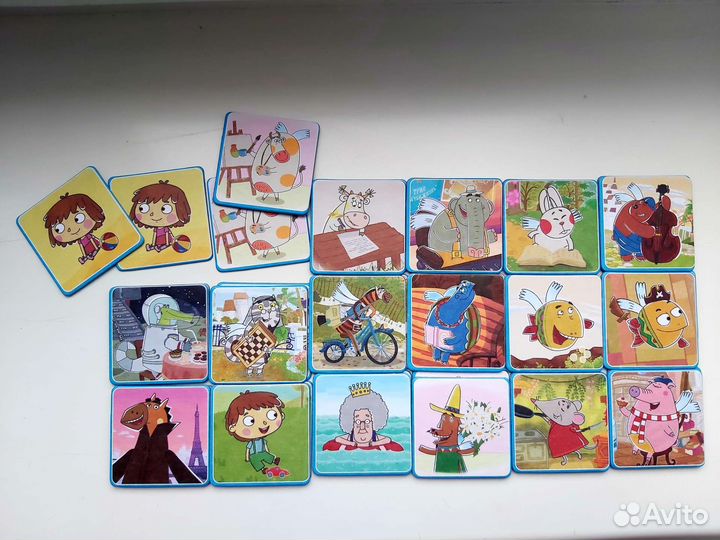 Игра мемо карточки летающие звери 36шт