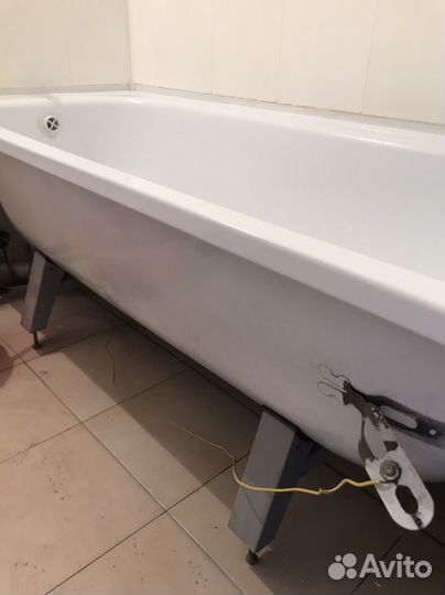 Ванная стальная от застройщика, планировка П-44Т