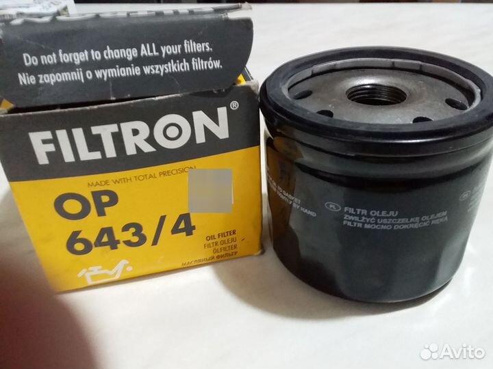 Новый масляной фильтр filtron OP 643/4