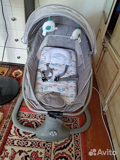 Электро-качели шезлонг детский новый