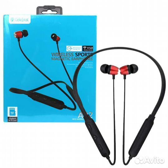 Наушники вкладыши Celebrat A22 красные