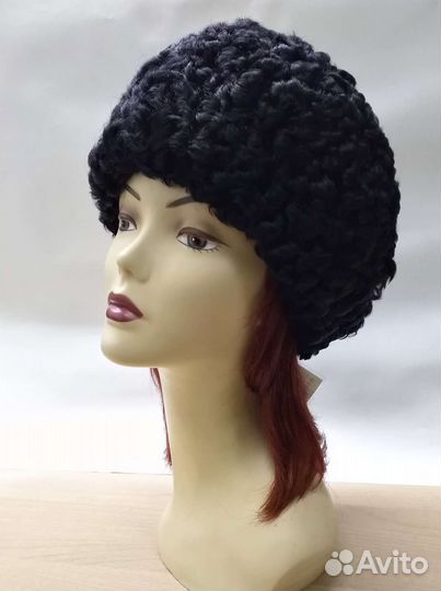 Берет чёрный из каракуля