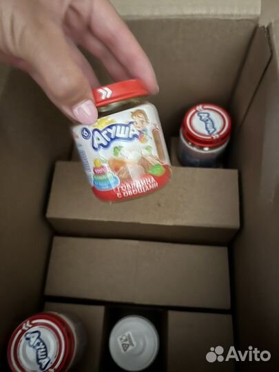 Детское мясное и овощное пюре Агуша