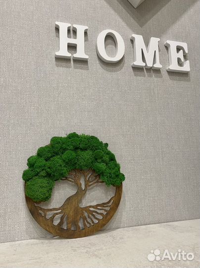 Картина из стабилизированного мха «Дерево жизни»