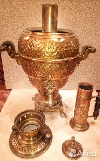 Самовар с чеканкой угольный арабский