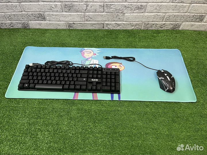 Комплект игровой клавиатура + мышка + коврик