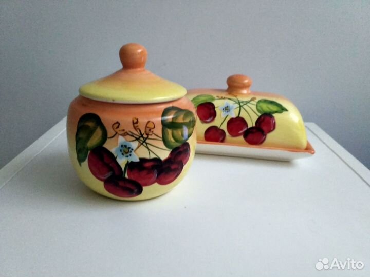 Маслёнка, сахарница