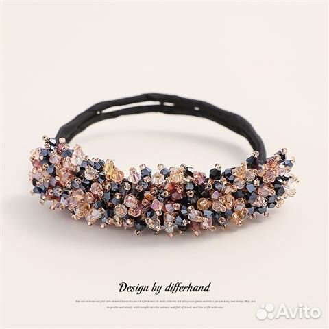 Заколка твистер для волос с бисером