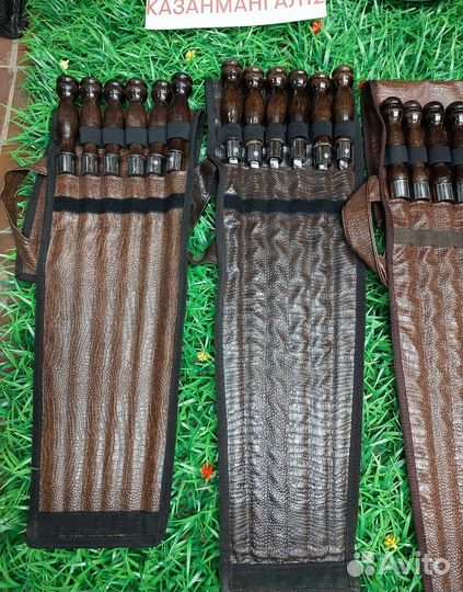 Шампура в кожаном чехле