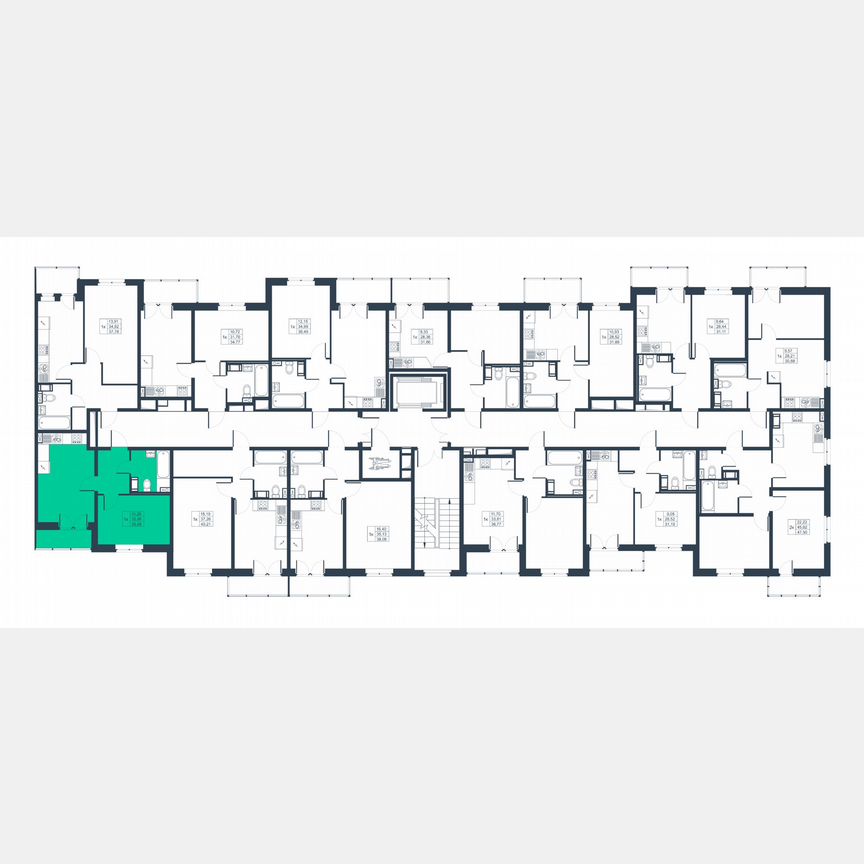 1-к. квартира, 34,3 м², 6/8 эт.