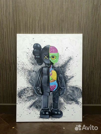 Картина Сфинкс, Kaws, Bearbrick, картина на заказ