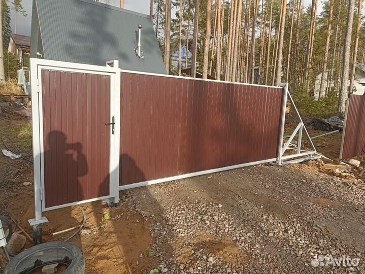 Откатные ворота 4300х1900мм m-3571