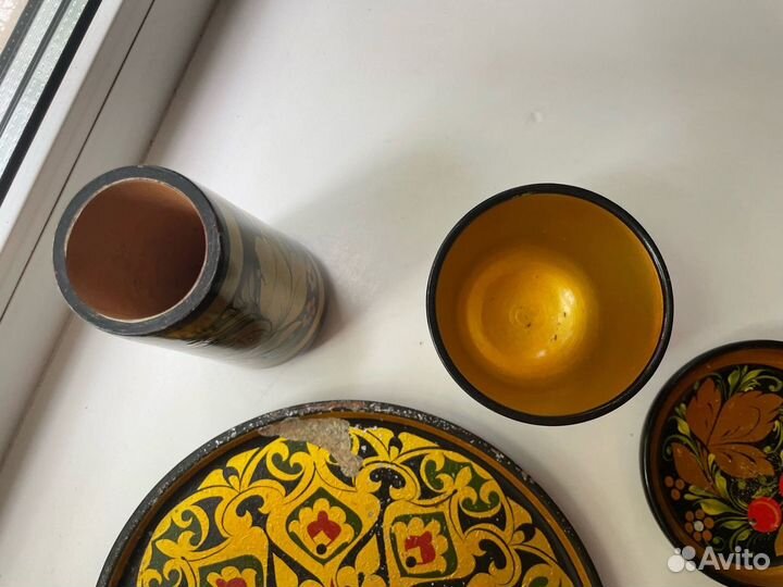 Набор деревянной посуды хохлома