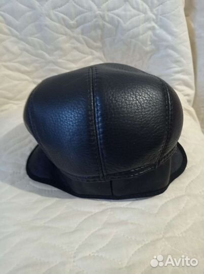 Мужская кепка, натуральная кожа
