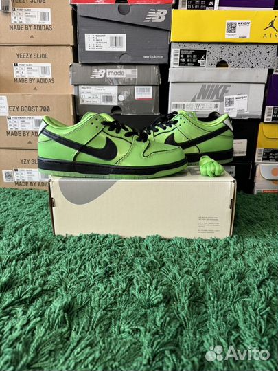9 размеров Nike SB Dunk Low Powerpuff Girls Green