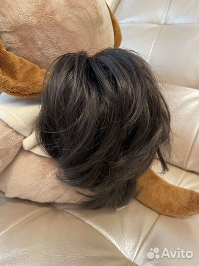 Хвост шиньон на заколке краб