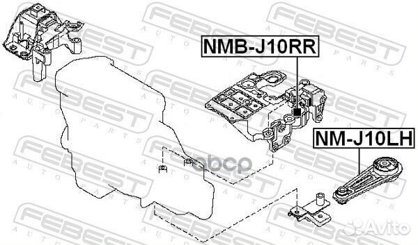 Подушка двигателя левая (nissan qashqai J10F 20