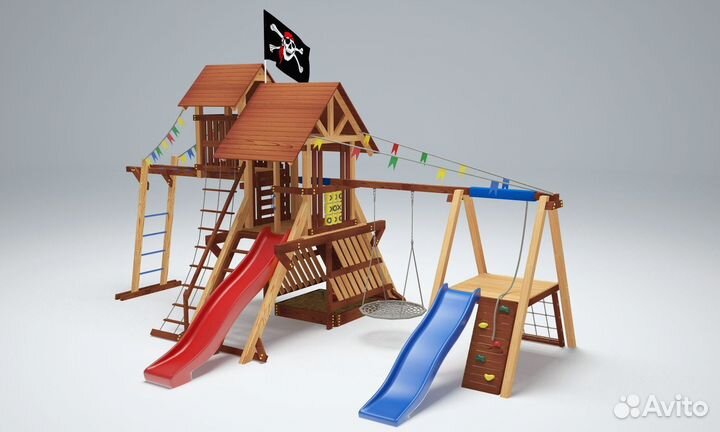 Детская площадка скалодром горка Савушка Люкс 11