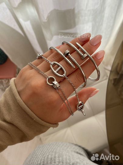 Браслет cartier love juste un clou hermes