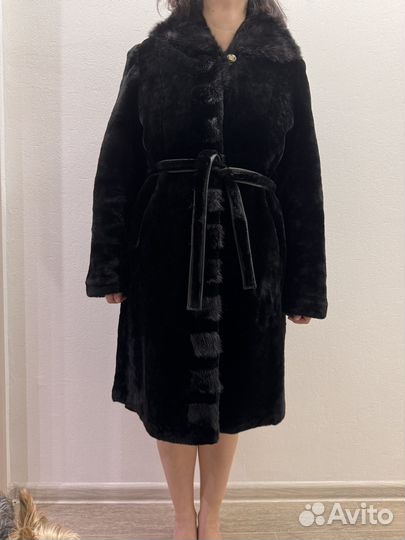 Шуба мутоновая с норкой
