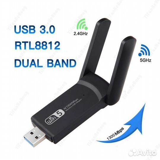 Usb Wifi Wi-Fi 2.4G+5G 1300 Mbps 802.11ac usb 3.0