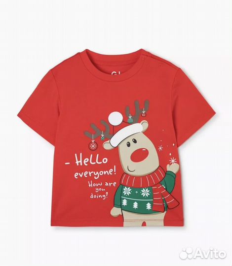 Футболка новогодняя gloria jeans