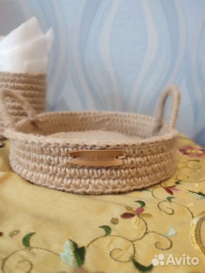 Крафтовый набор(поднос+салфетница)