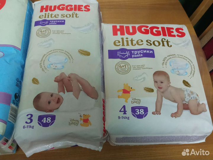 Подгузники Трусики Хаггис Элит Софт 3, 4