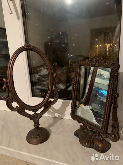 Зеркало СССР под бронзу (винтаж)