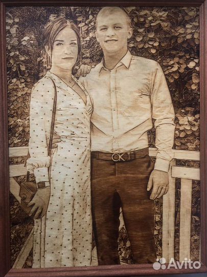 Выжигание портрета по фото