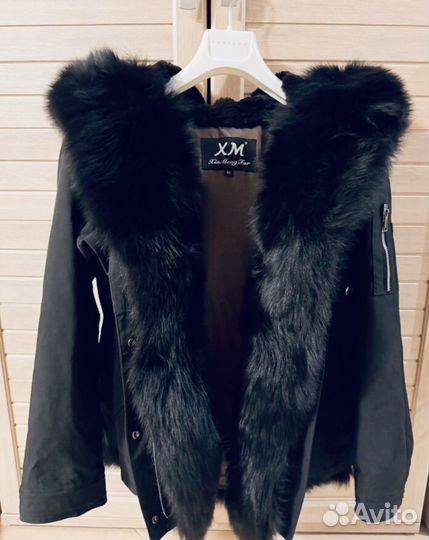 Парка с натуральным мехом 44-46