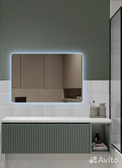 Парящее зеркало с LED подсветкой