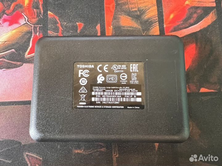 Внешний диск HDD Toshiba hdtb405EK3AA, 500гб