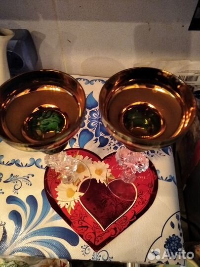 Подсвечники Гусь Хрустальный 1970 год СССР