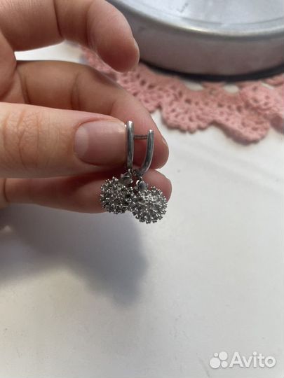 Серьги серебро