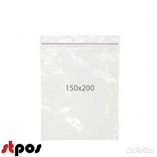 Пакеты zip lock 150х200 мм, 35 мкм, 100 шт./упак