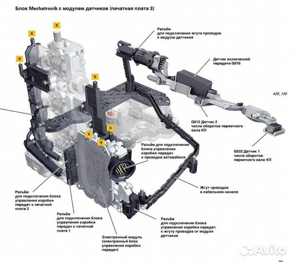 Замена модуля датчиков Audi 0b5/dl501 под ключ