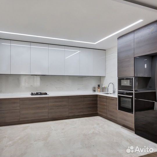 Кухня без ручек (цена за весь гарнитур) ксп:24917