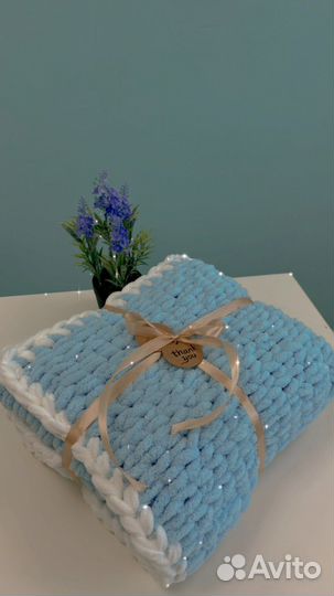 Плед вязаный