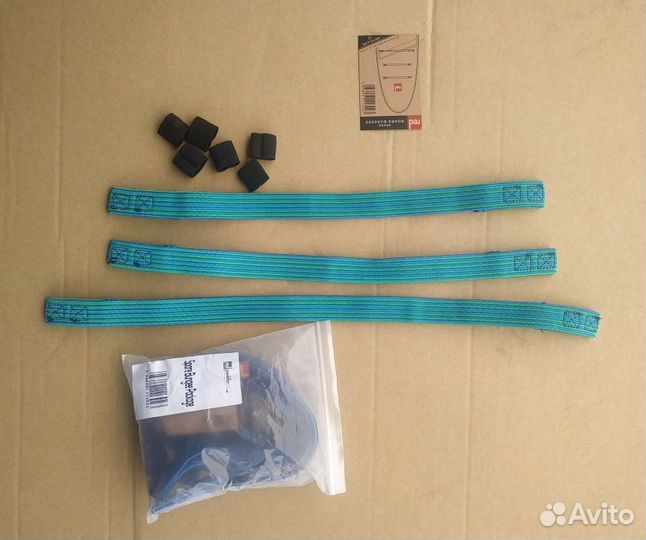 Набор лент для крепления багажа на SUP 3 шт, зелен