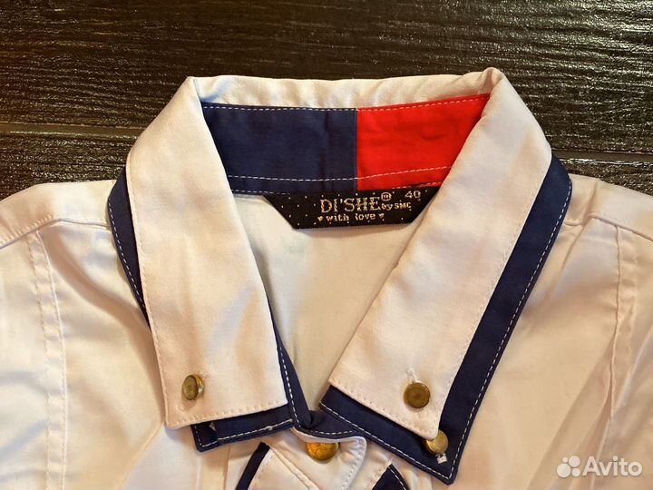 Белая стрейч блузка Di’she, размер 40
