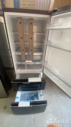 Холодильник Haier A3FE742cgbjru черное стекло