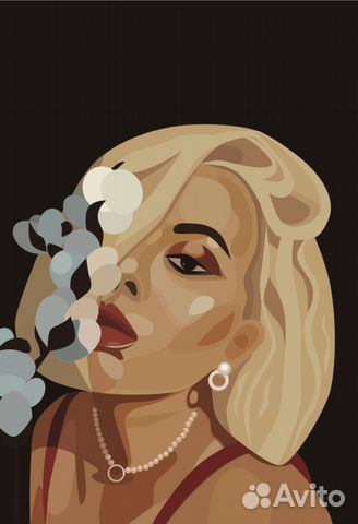 Портрет по фото (векторная иллюстрация)