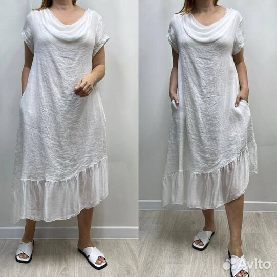 Платье лен Италия